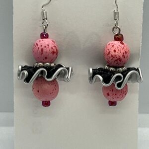 Pink dancer Pod Earrings