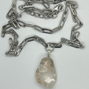 Clear Quartz Crystal Pendant Necklace