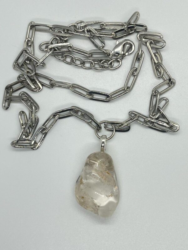 Clear Quartz Crystal Pendant Necklace